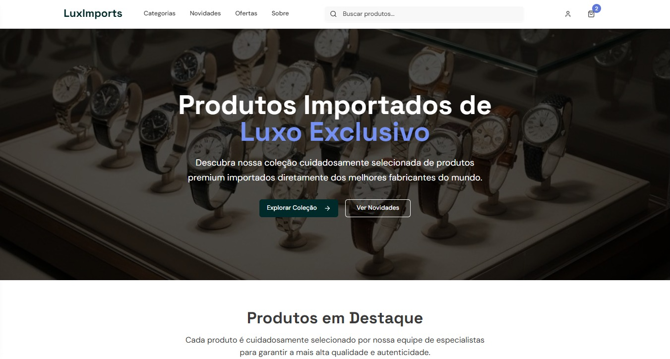 Loja Virtual moderna e responsiva com sistema de carrinho de compras